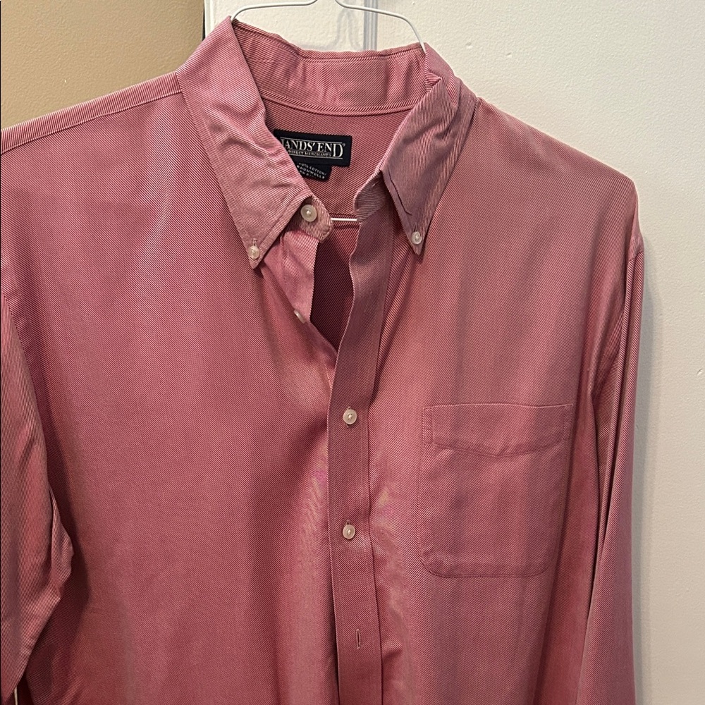 Lands' End Men's Rose Button Down Shirt